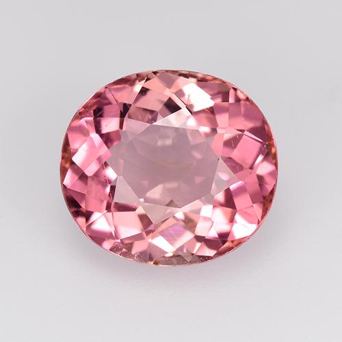Bubblegum Pink Turmalin Edelstein - 3ct Oval facettiert (ID: 524112)