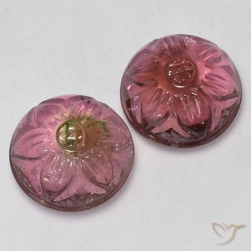 13.03 ct Loose Pink Tourmaline, 12.1 mm Carved From Mozambique, Photo A
