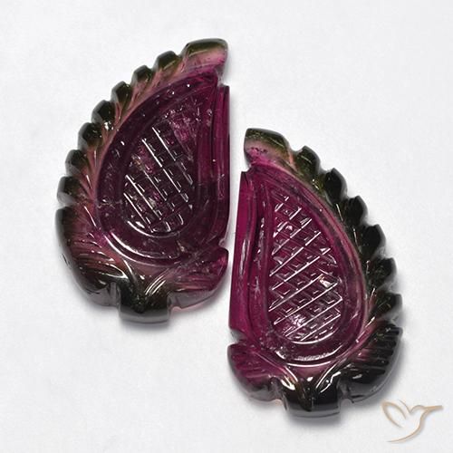 26.81 ct Loose Purple Tourmaline, 26.5 x 14.4 mm Carved From Mozambique, Photo A