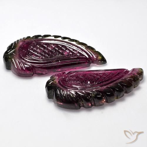 Tourmaline Gemstones in 26.5 x 14.4 mm Size for Sale, Tourmaline Stones in Dark Purple Color