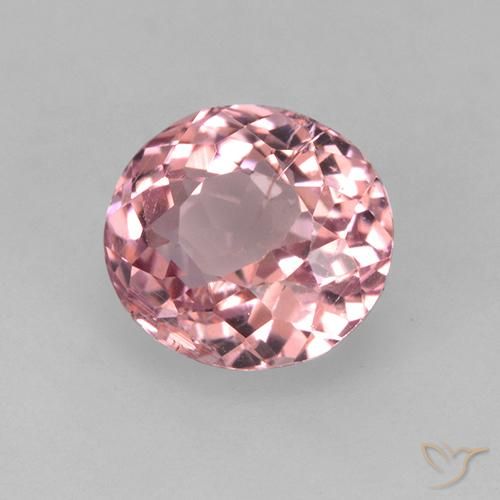 1.35 ct Pink Tourmaline Stone, Natural Tourmaline in Oval Facet Shape for Sale