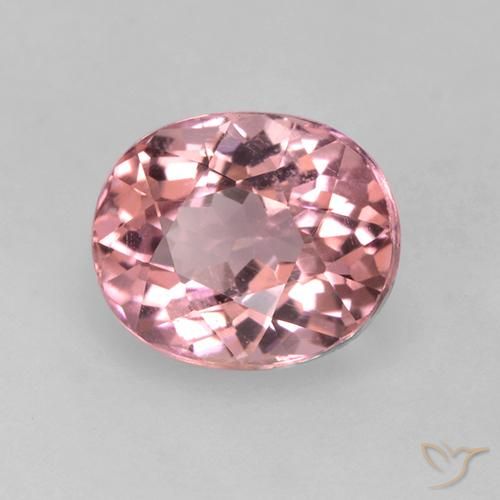 1.37 ct Pink Tourmaline Stone, Natural Tourmaline in Oval Facet Shape for Sale