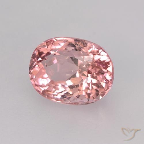 1.76 ct Pink Tourmaline Stone, Natural Tourmaline in Oval Facet Shape for Sale
