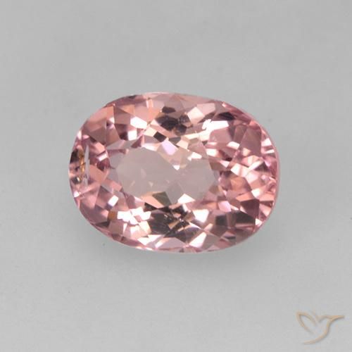 1.41 ct Pink Tourmaline Stone, Natural Tourmaline in Oval Facet Shape for Sale