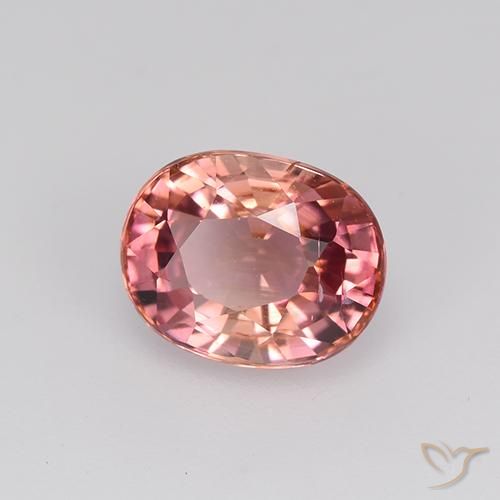 1.48 ct Pink Tourmaline Stone, Natural Tourmaline in Oval Facet Shape for Sale