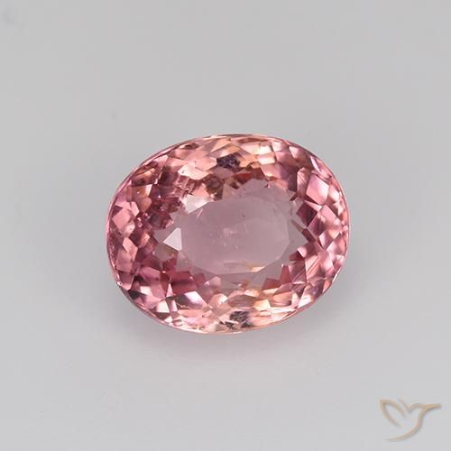 1.54 ct Pink Tourmaline Stone, Natural Tourmaline in Oval Facet Shape for Sale