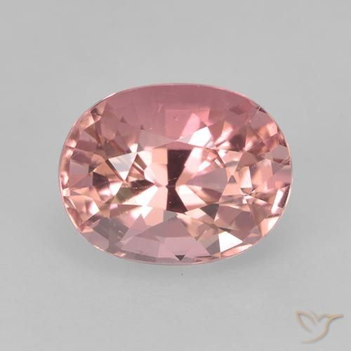 Tourmaline rose de 1,63 ct, taille ovale de 8 x 6,2 mm du Mozambique, Photo A