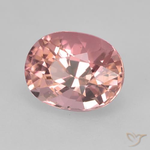1.63 ct Pink Tourmaline Stone, Natural Tourmaline in Oval Facet Shape for Sale