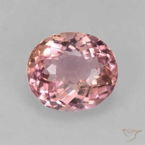 1.63ct Natural Light Hot Pink Tourmaline, Oval, VS