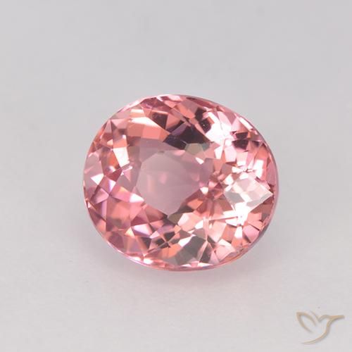 1.44 ct Pink Tourmaline Stone, Natural Tourmaline in Oval Facet Shape for Sale