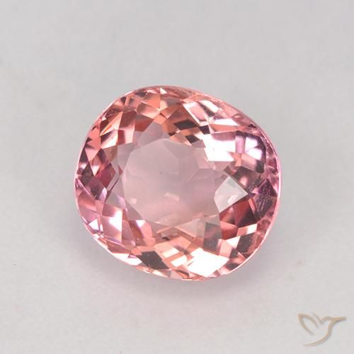 1.61 ct Pink Tourmaline Stone, Natural Tourmaline in Oval Facet Shape for Sale