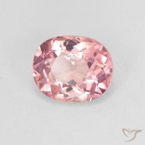 1.32 ct Pink Tourmaline Stone, Natural Tourmaline in Oval Facet Shape for Sale