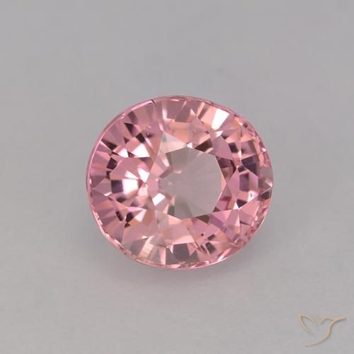 1.35 ct Pink Tourmaline Stone, Natural Tourmaline in Oval Facet Shape for Sale