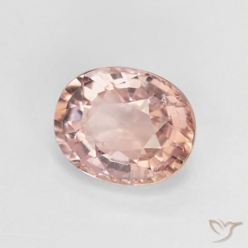 1.61 ct Pink Tourmaline Stone, Natural Tourmaline in Oval Facet Shape for Sale