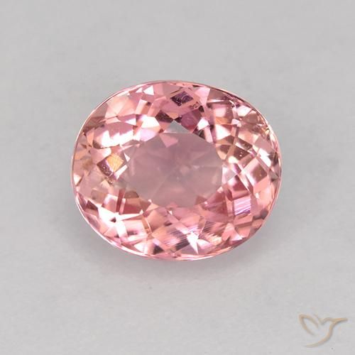 Tormalina 7,6 x 6,5mm rosa Ovale sfaccettato dal Mozambico, peso di 1,59 ct, gemma naturale non trattati in purezza VVS-VS, 1 pezzo Tormalina - Colore: Rosa gomma da masticare, durezza Mohs di 7 - 7,5 adatto per gioielli da indossare ogni giorno, Pietra ricettiva, Photo A