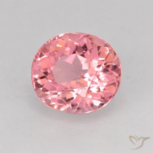 1.57 ct Pink Tourmaline Stone, Natural Tourmaline in Oval Facet Shape for Sale