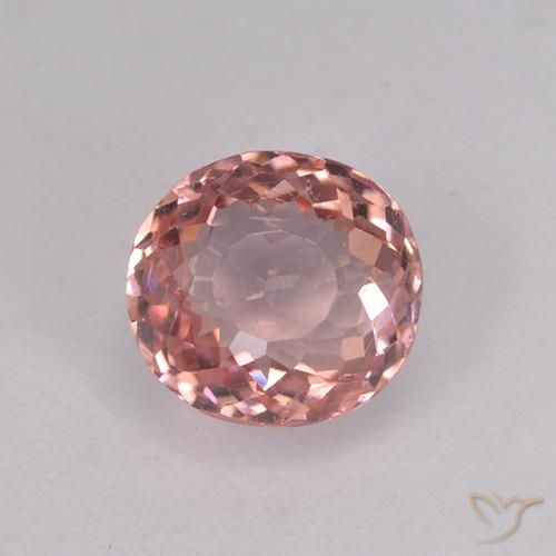 1.67ct Natural Orange Pink Tourmaline, Oval, VVS-VS