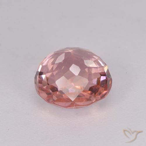 Tourmaline Gemstone in 6.9 x 6.5 mm Size for Sale, Tourmaline Stone in Orange Pink Color