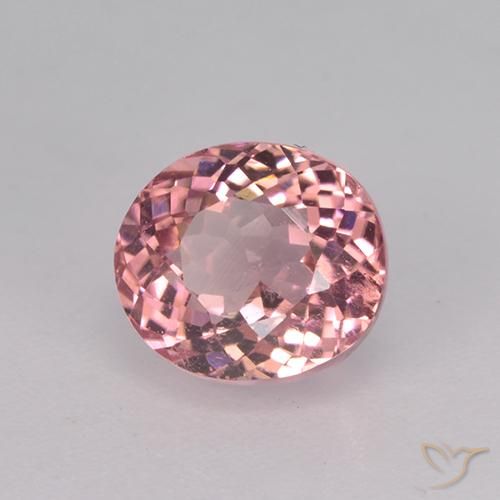 1.65 ct Pink Tourmaline Stone, Natural Tourmaline in Oval Facet Shape for Sale