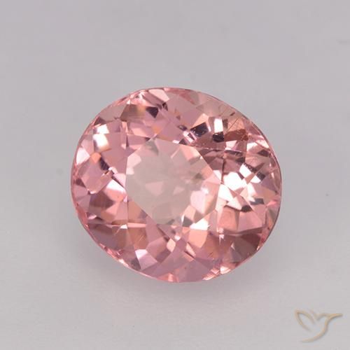 1.80 ct Pink Tourmaline Stone, Natural Tourmaline in Oval Facet Shape for Sale
