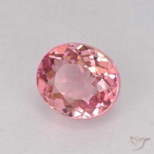1.65 ct Pink Tourmaline Stone, Natural Tourmaline in Oval Facet Shape for Sale