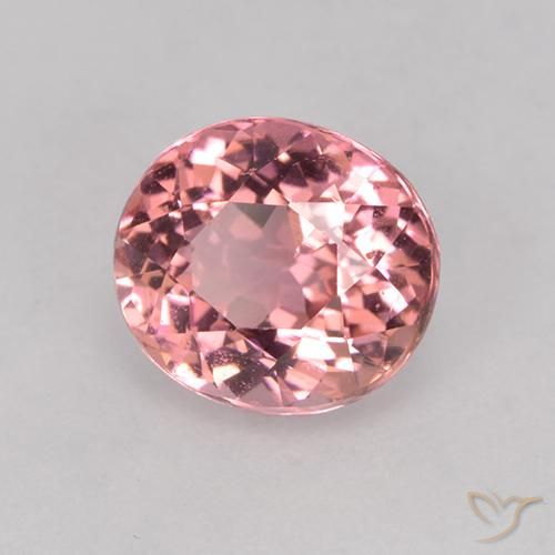 1.68 ct Pink Tourmaline Stone, Natural Tourmaline in Oval Facet Shape for Sale