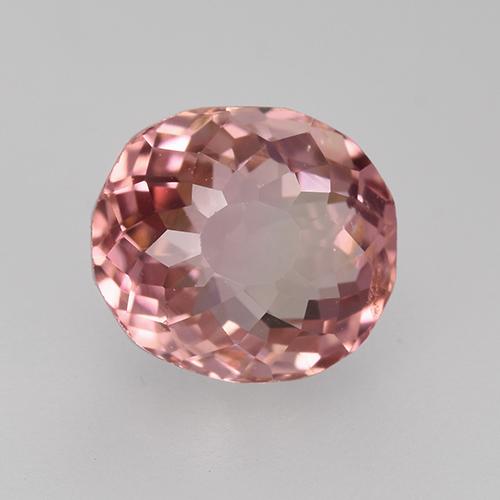 orange-rosa Turmalin Edelstein - 2ct Oval Portugiesischer Schliff (ID: 528174)