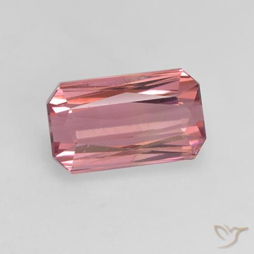 1.84ct Natural Deep Orange Pink Tourmaline, Emerald Cut, VVS-VS