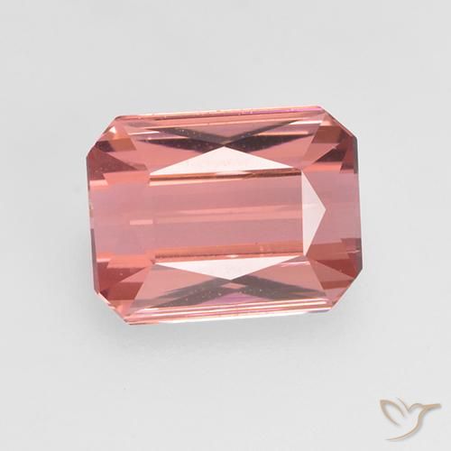 1.38ct Natural Reddish Pink Tourmaline, Emerald Cut, VVS-VS
