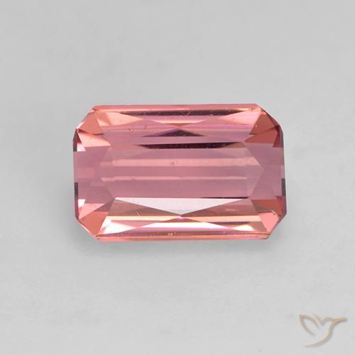 1.33ct Natural Bubblegum Pink Tourmaline, Emerald Cut, VVS-VS