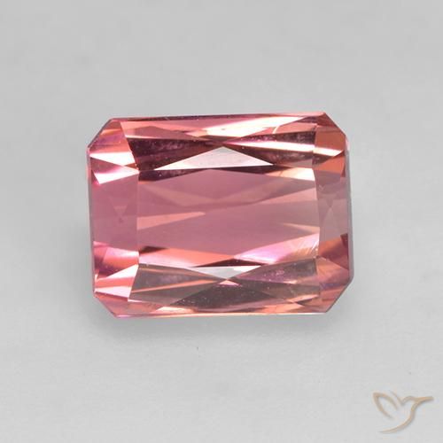 1.65ct Natural Bubblegum Pink Tourmaline, Emerald Cut, VVS-VS