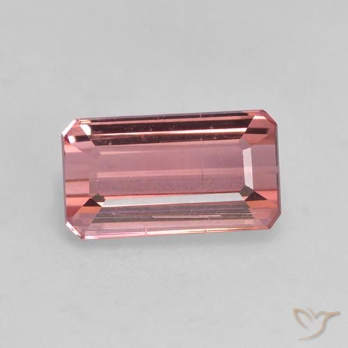 1.59ct Natural Orange Pink Tourmaline, Emerald Cut, VVS-VS