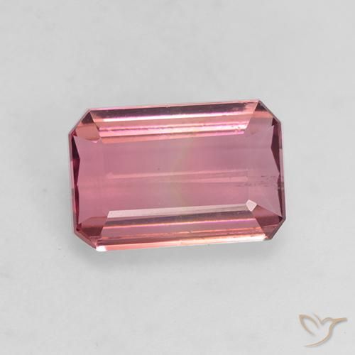 1.49ct Natural Medium Pink Tourmaline, Emerald Cut, VVS-VS