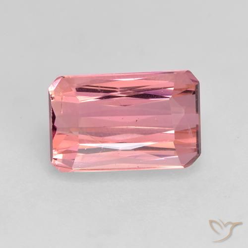 1.14ct Natural Light Hot Pink Tourmaline, Emerald Cut, VVS-VS