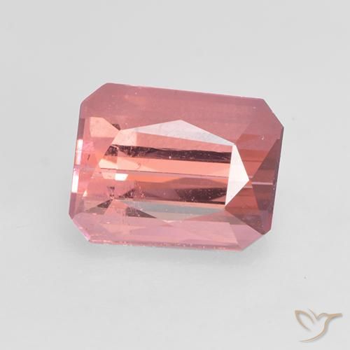 Tourmaline rose de 1,14 ct, taille octogone de 6,5 x 5,1 mm du Mozambique, Photo A