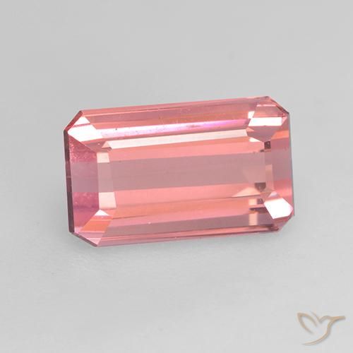 1.55ct Natural Bubblegum Pink Tourmaline, Emerald Cut, VVS-VS