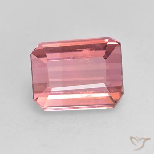 1.88ct Natural Bubblegum Pink Tourmaline, Emerald Cut, VVS-VS