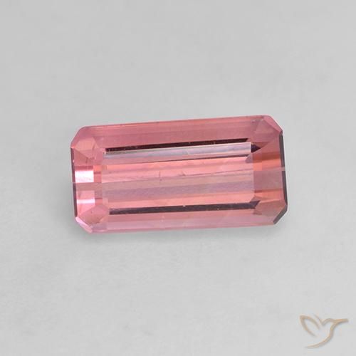 1.35ct Natural Medium Pink Tourmaline, Emerald Cut, VVS-VS