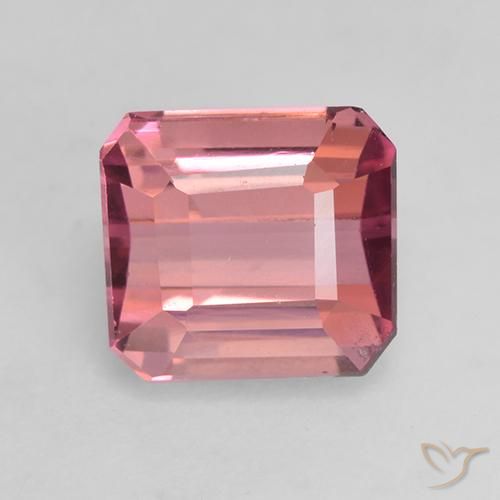 1.52ct Natural Medium Pink Tourmaline, Emerald Cut, VVS-VS