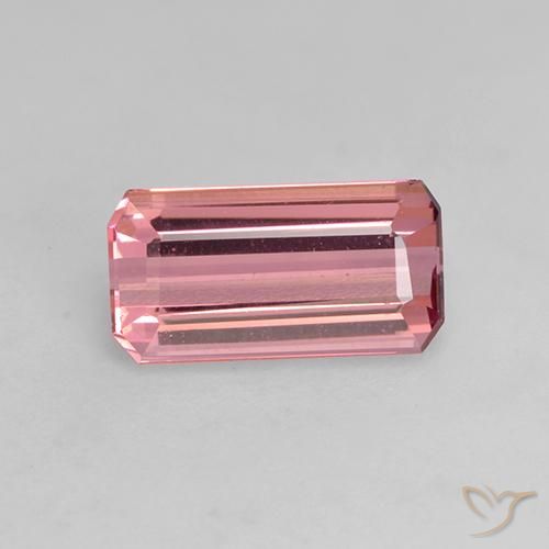 1.12ct Natural Medium Pink Tourmaline, Emerald Cut, VVS-VS
