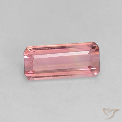 1.33ct Natural Orange Pink Tourmaline, Emerald Cut, VS
