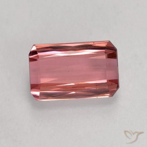 Tourmaline rose de 1,77 ct, taille octogone de 8,5 x 5,4 mm du Mozambique, Photo A