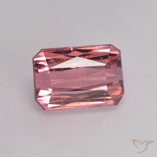 1.60ct Natural Medium Pink Tourmaline, Emerald Cut, VS-SI
