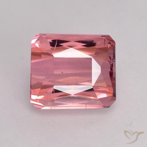 1.27ct Natural Intense Pink Tourmaline, Emerald Cut, VS