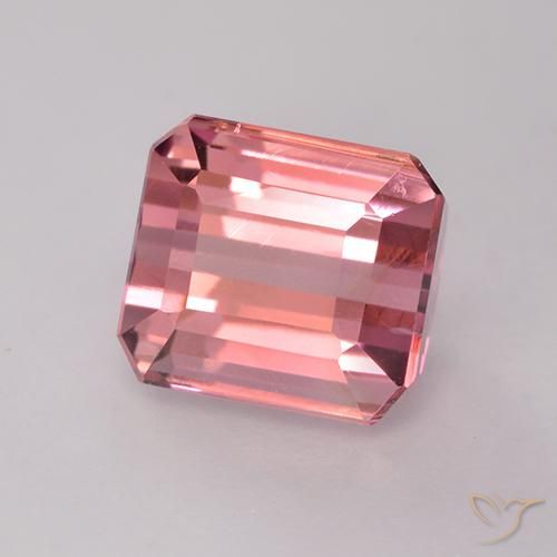 1.89 ct Pink Tourmaline Stone, Natural Tourmaline in Octagon Facet Shape for Sale