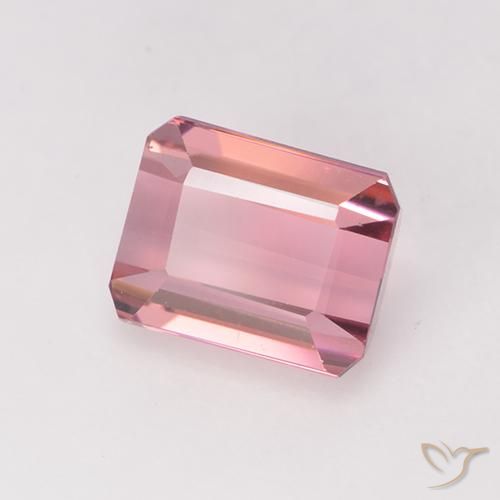 1.54 ct Pink Tourmaline Stone, Natural Tourmaline in Octagon Facet Shape for Sale