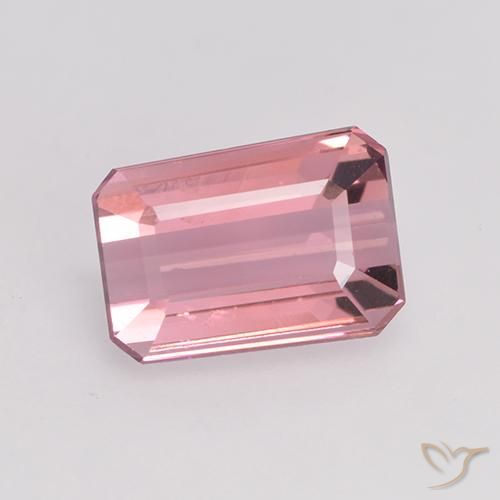 1.41ct Natural Orange Pink Tourmaline, Emerald Cut, VVS-VS