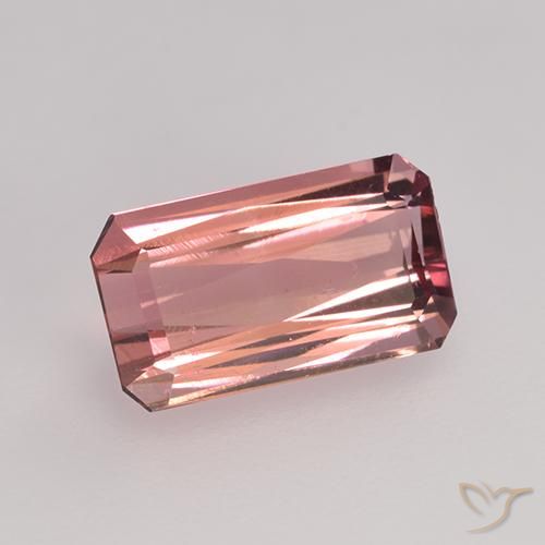 1.55ct Natural Medium Pink Tourmaline, Emerald Cut, VS