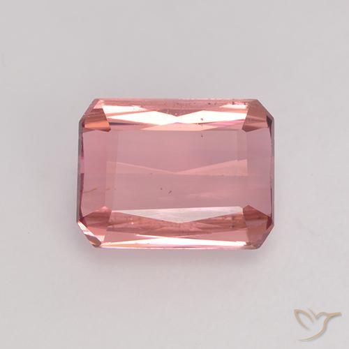 Tourmaline rose de 1,28 ct, taille octogone de 7,3 x 5,7 mm du Mozambique, Photo A