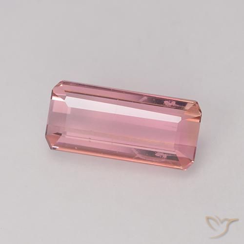 1.09ct Natural Orange Pink Tourmaline, Emerald Cut, VS